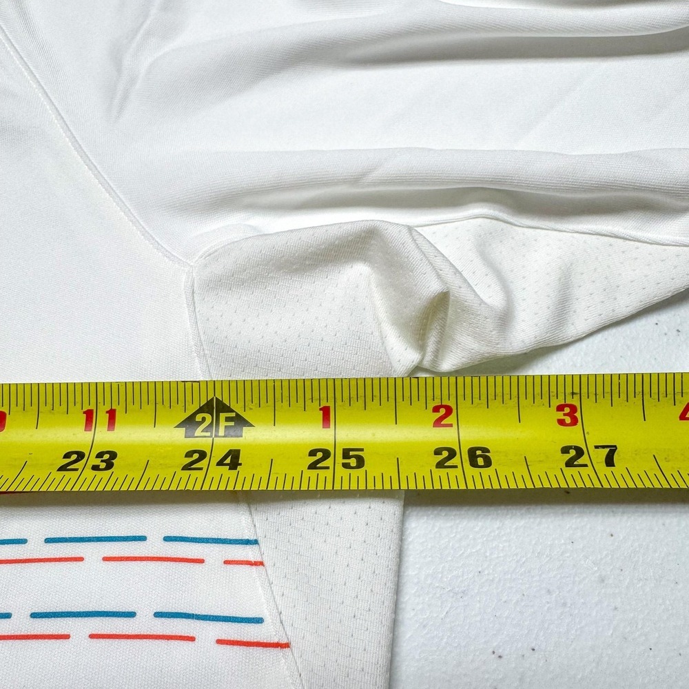 Under Armour Polo Shirt Mens 2XL White Stripe HeatGear Golf Fitted NEW $65 - Picture 10 of 12
